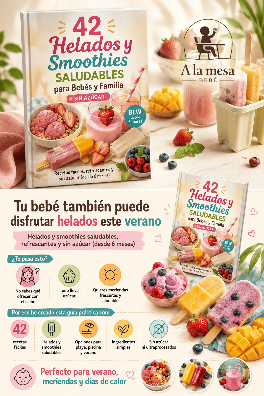 Helados y Smoothies Saludables para Bebés y Familia | Sin Azúcar BLW