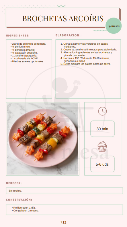 Brochetas arcoíris